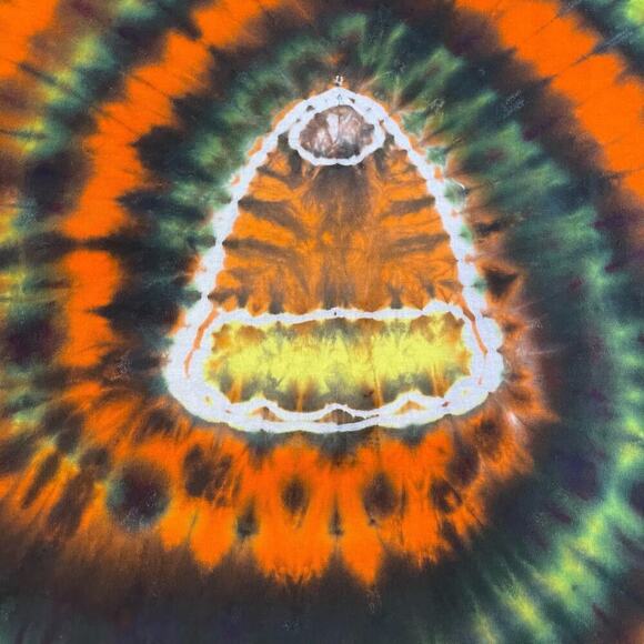 handmade tie dyed unisex tshirt candy corn halloween 3XL - Picture 4 of 6